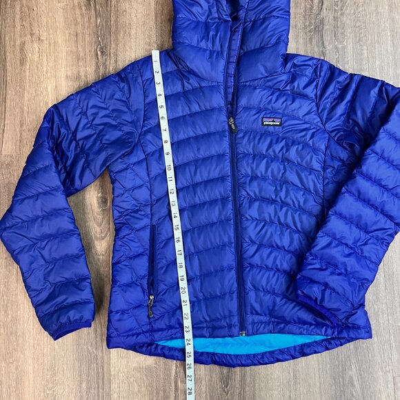 Patagonia Women's Down Sweater Hoody Jacket Cobalt Blue Sz M - Picture 5 of 11